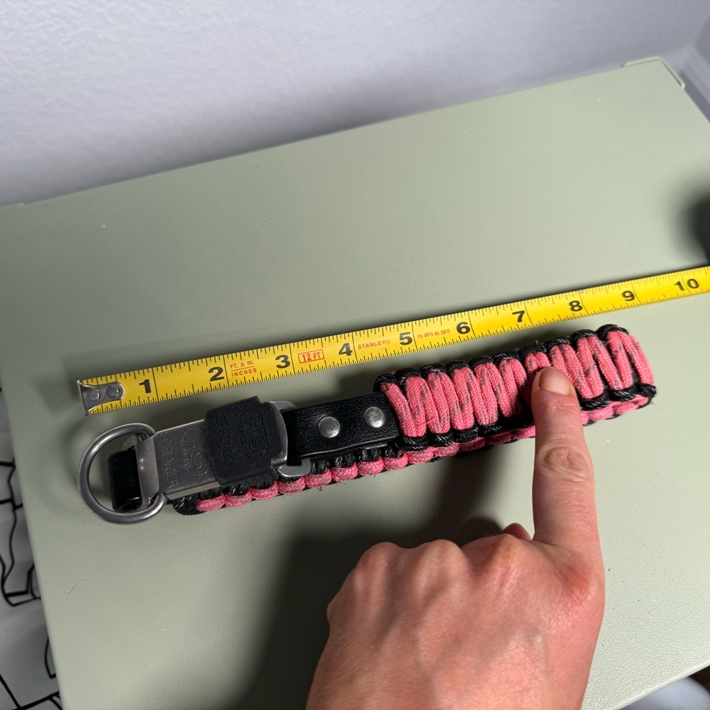 Hermsprenger pink paracord dog collar with lock - Picture 8 of 8
